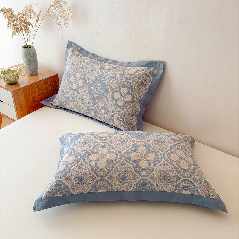 Ownkoti Milanese Medallion Tile Cotton Gauze Bedspread Quilt - image 9