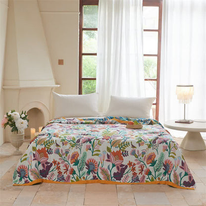 Ownkoti Botanical Garden Cotton Gauze Quilt Blanket - Bound Edge - King - image 4