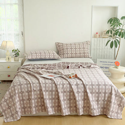 Ownkoti Flower & Plaid Jacquard Cotton Quilt - image 1