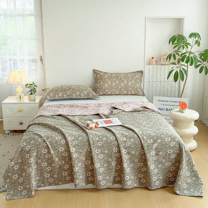 Ownkoti Reversible Rustic Flower Jacquard Cotton Quilt - image 1