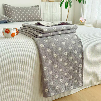 Ownkoti Gray Floral Jacquard Cotton Quilt - image 4