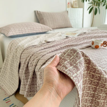 Ownkoti Modern Geometric Pattern Jacquard Cotton Quilt - image 3