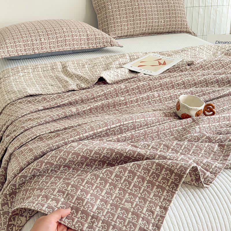 Ownkoti Modern Geometric Pattern Jacquard Cotton Quilt - image 5