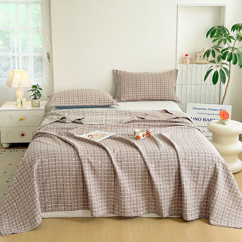 Ownkoti Modern Geometric Pattern Jacquard Cotton Quilt - image 1