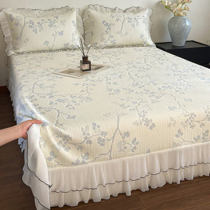 Ownkoti Ruffled Floral & Branch Bedspread Set - image 11