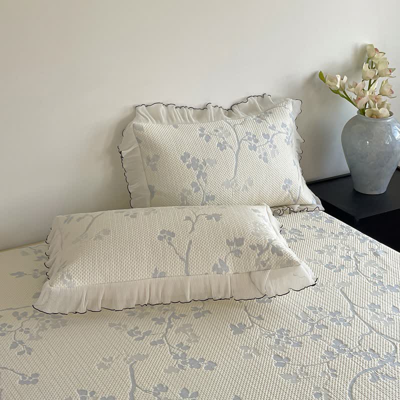 Ownkoti Ruffled Floral & Branch Bedspread Set - image 14