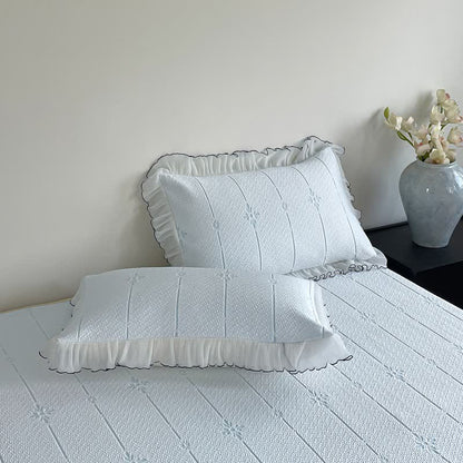 Ownkoti Ruffled Vertical Floral Bedspread Set - image 7