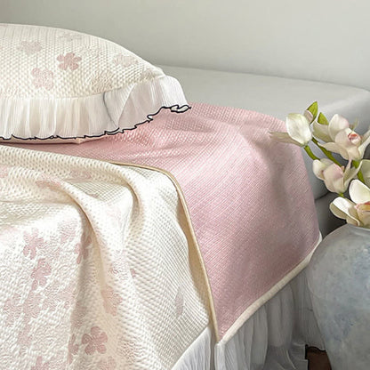 Ownkoti Ruffled Floral Jacquard Bedspread Set - image 8