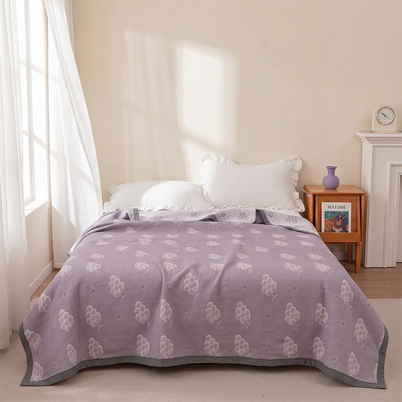 Ownkoti Reversible Purple Grape Cotton Quilt - 2PCS Pillow Towels - 20" x 31" - image 0