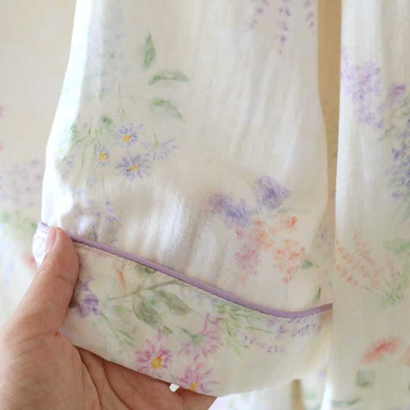 Ownkoti Floral Cotton Double Gauze Lounge Set - image 3