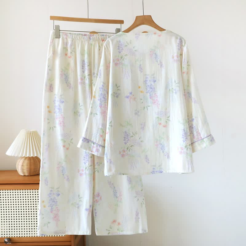 Ownkoti Floral Cotton Double Gauze Lounge Set - image 1
