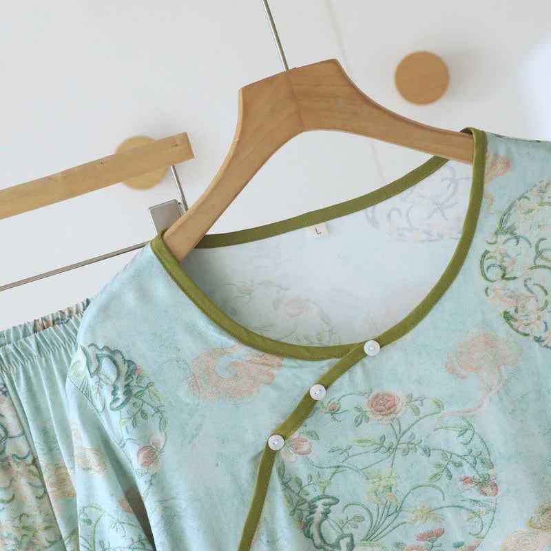 Ownkoti Oriental Traditional Floral Women's Pajamas - image 2