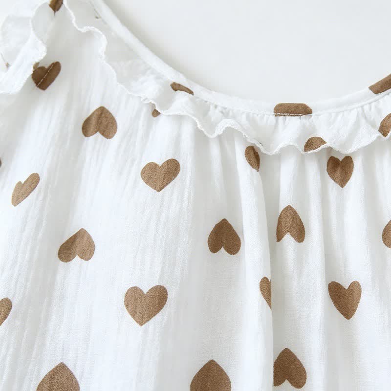 Ownkoti Ruffled Heart Cotton Gauze Cami Pajamas - image 4
