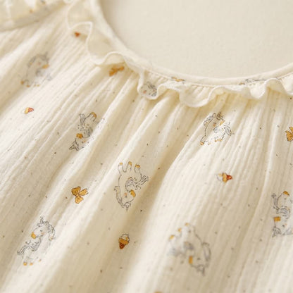 Ownkoti Ruffled Horse Cotton Gauze Cami Pajamas - image 3