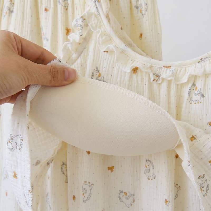Ownkoti Ruffled Horse Cotton Gauze Cami Pajamas - image 5