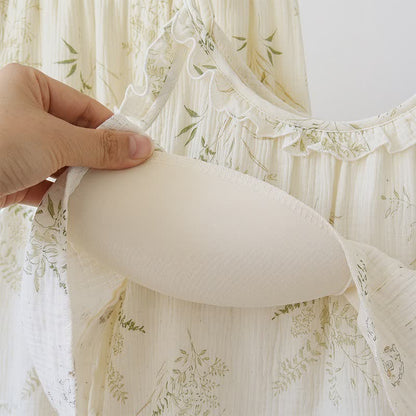 Ownkoti Ruffled Botanical Leaf Cotton Cami Pajamas - image 6