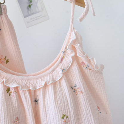 Ownkoti Ruffled Ditsy Floral Cotton Cami Pajamas - image 5