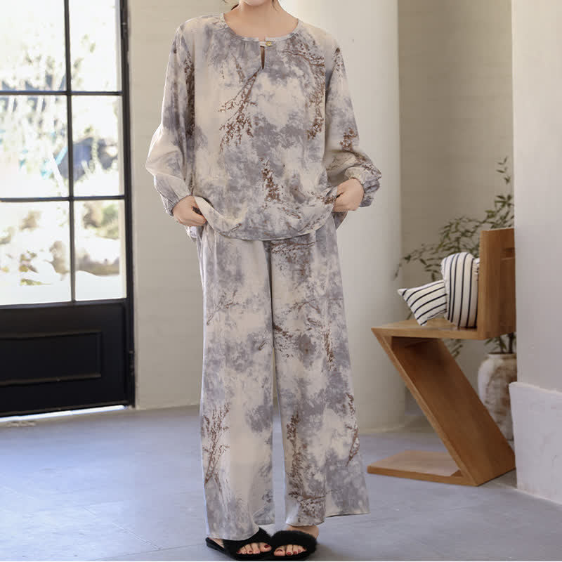 Ownkoti Oriental Branch Long Sleeve Pajama Set - image 2