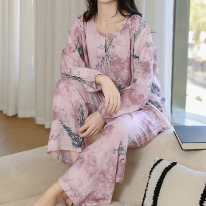 Ownkoti Oriental Branch Long Sleeve Pajama Set - image 7