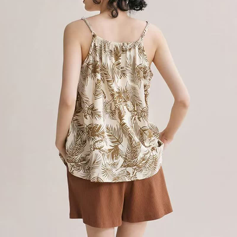 Ownkoti Tropical Palm Print Modal Cami Pajamas - image 2