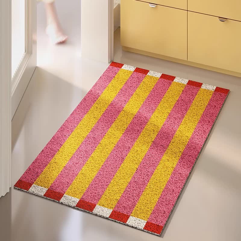 Ownkoti Modern Striped Decorative Entryway Rug - Pink & Yellow - 31'' × 47'' - image 4