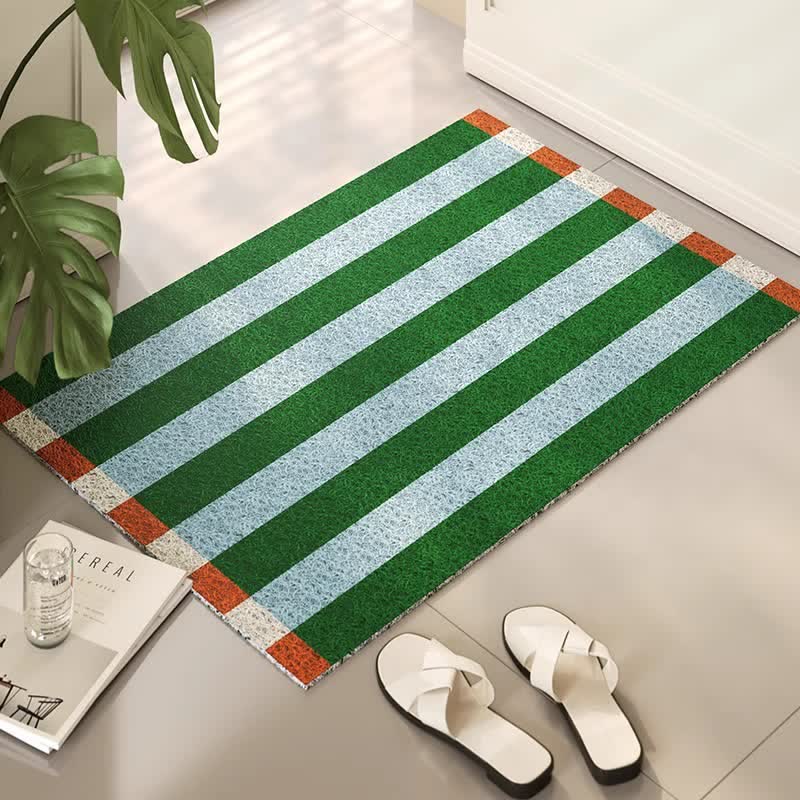 Ownkoti Modern Striped Decorative Entryway Rug - Cyan & Green - 31'' × 47'' - image 5