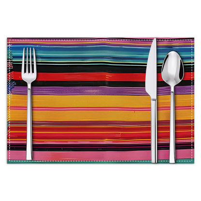 Ownkoti Color Stripe Farmhouse Linen Placemats - image 1