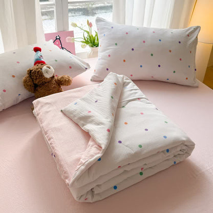 Ownkoti Rainbow Polka Dot Washed Cotton Bedding Set - image 4