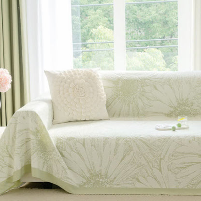 Ownkoti Artistic Sunflower Chenille Sofa Throw Blanket - image 1
