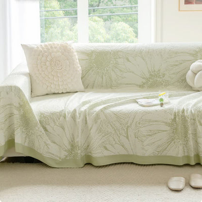 Ownkoti Artistic Sunflower Chenille Sofa Throw Blanket - image 2