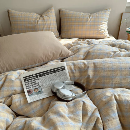 Ownkoti Modern Stripe Washed Cotton Bedding Set - image 1