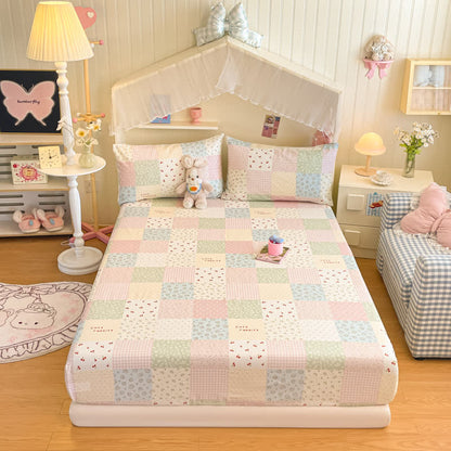 Ownkoti Pastel Patchwork Cotton Bedding Set - Colorful - Queen - Bedding Set - image 0
