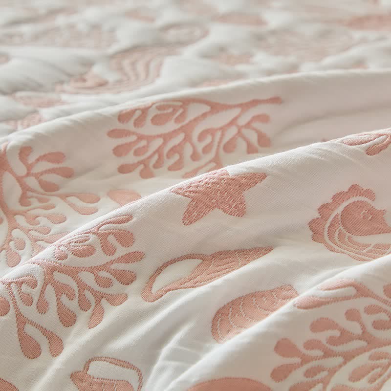Ownkoti Pink Ocean Life Reversible Quilt Set - image 16