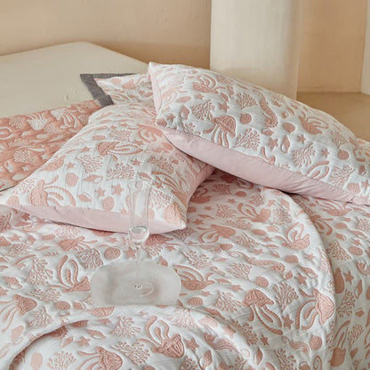 Ownkoti Pink Ocean Life Reversible Quilt Set - image 12