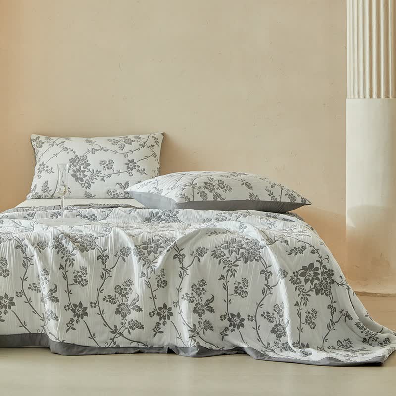 Ownkoti Branch & Floral Reversible Quilt Set - image 2
