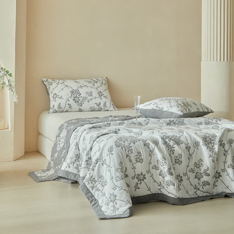 Ownkoti Branch & Floral Reversible Quilt Set - image 4