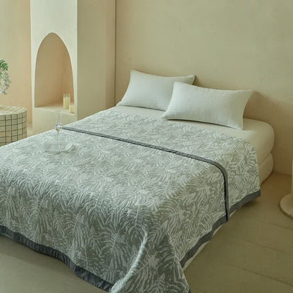 Ownkoti Tropical Palm Leaf Reversible Quilt Set - image 7
