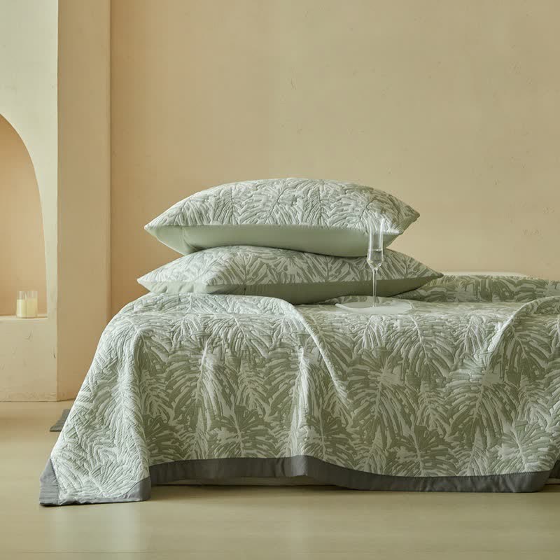 Ownkoti Tropical Palm Leaf Reversible Quilt Set - image 10