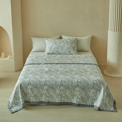 Ownkoti Tropical Palm Leaf Reversible Quilt Set - image 5