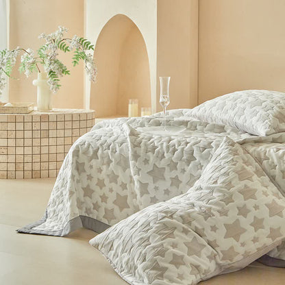 Ownkoti Neutral Star Pattern Reversible Quilt Set - image 16