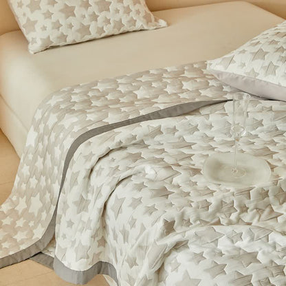 Ownkoti Neutral Star Pattern Reversible Quilt Set - image 15