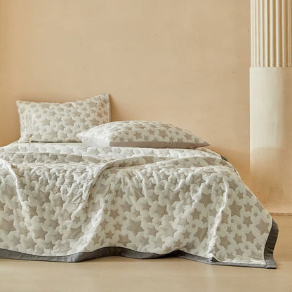 Ownkoti Neutral Star Pattern Reversible Quilt Set - image 7