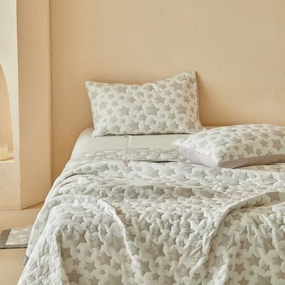 Ownkoti Neutral Star Pattern Reversible Quilt Set - image 14