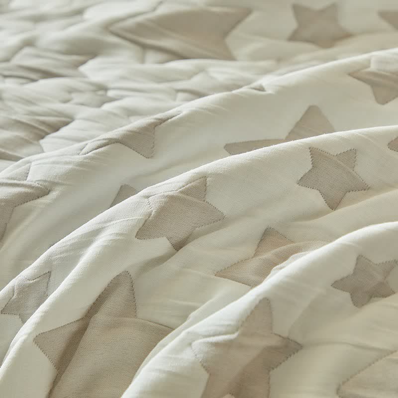 Ownkoti Neutral Star Pattern Reversible Quilt Set - image 18