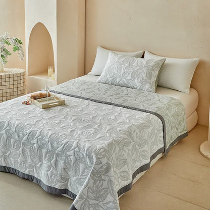 Ownkoti Botanical Leaf Print Quilt Set - image 4