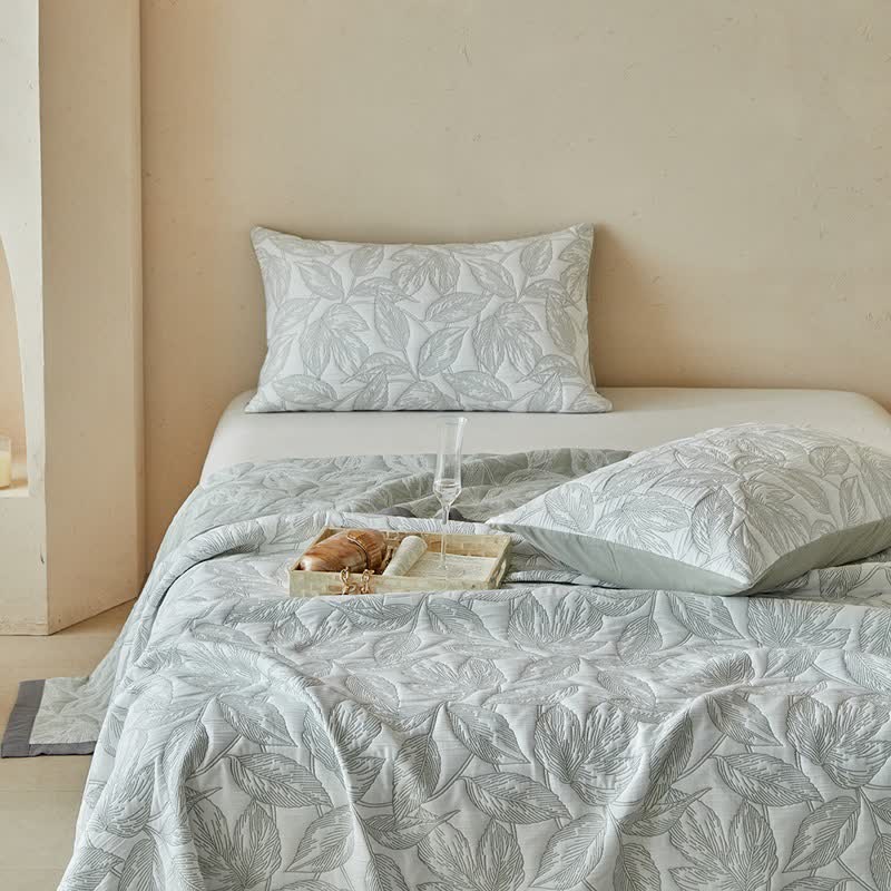 Ownkoti Botanical Leaf Print Quilt Set - image 13