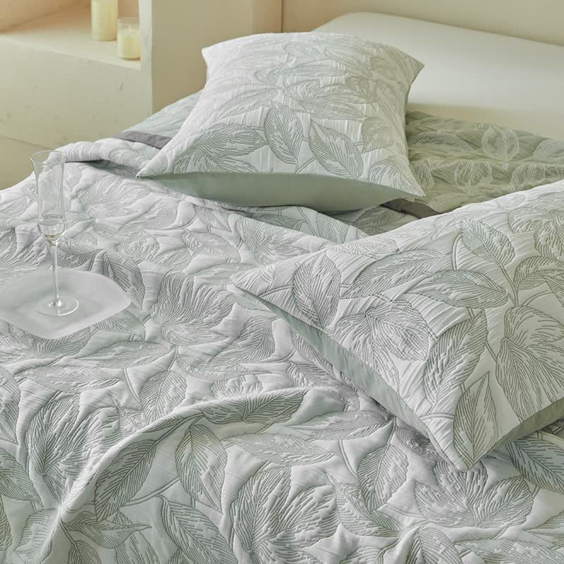 Ownkoti Botanical Leaf Print Quilt Set - image 18