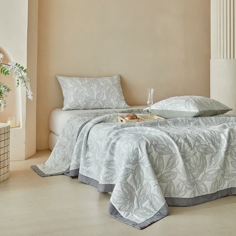 Ownkoti Botanical Leaf Print Quilt Set - image 6