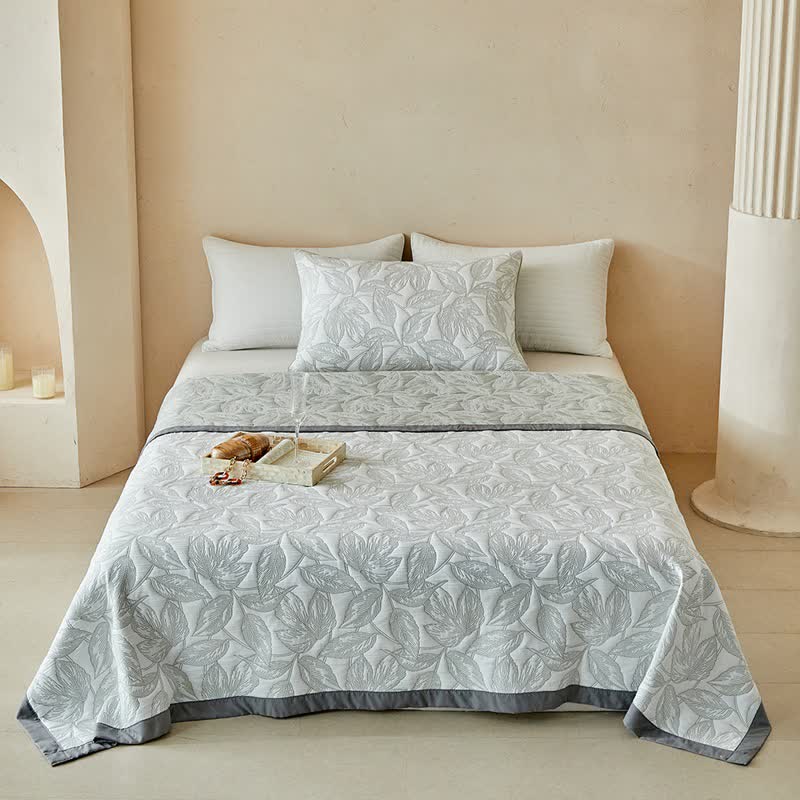 Ownkoti Botanical Leaf Print Quilt Set - image 3