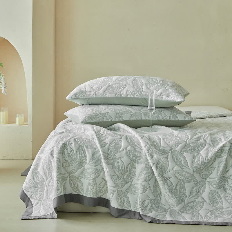 Ownkoti Botanical Leaf Print Quilt Set - image 7